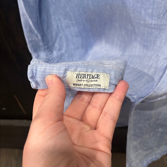 Blue LINEN Dress Shirt *HOST PICK* - Picture 6 of 6